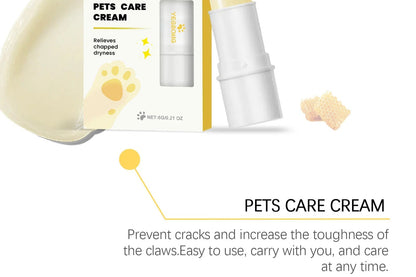 Pet Paw Balm Stick Gentle Moisturizing Nourishing Care Vet Recommended for Dogs Cats Dry Cracked Pads All Seasons